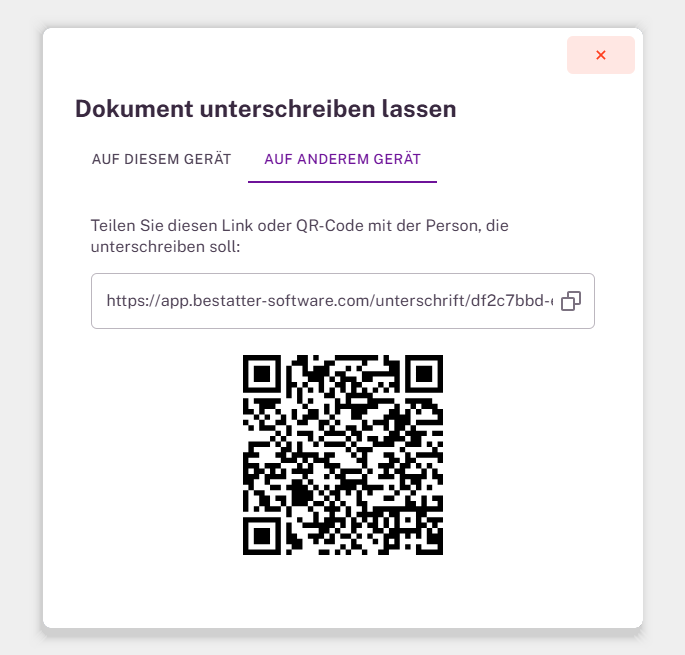 Digitale Unterschrift in der memilius Bestattersoftware
