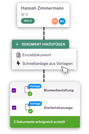 Schnellerstellung Dokumente aus Vorlagen